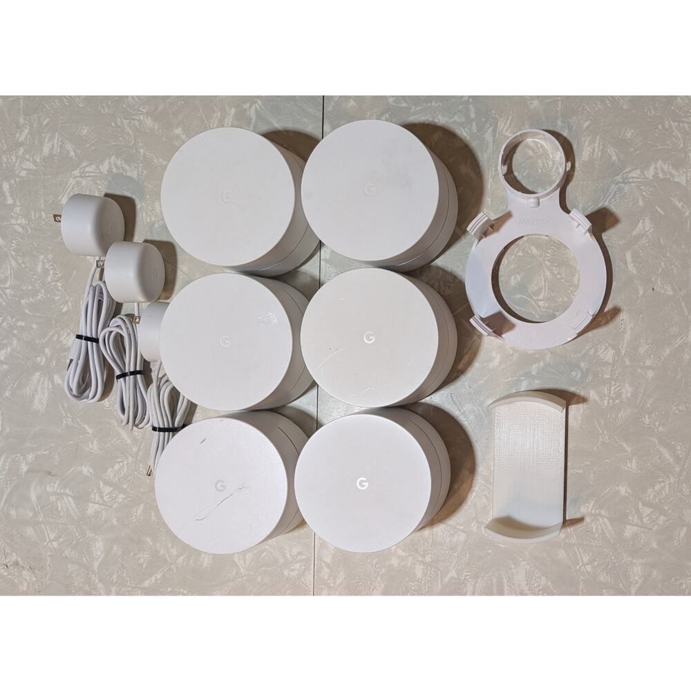 Google Access Point Bundle | Lot of 6 (with 3 DC Adapters)
